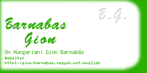 barnabas gion business card
